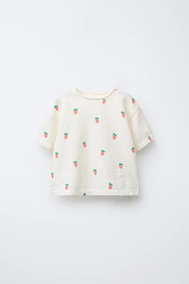 STRAWBERRY PRINT T-SHIRT