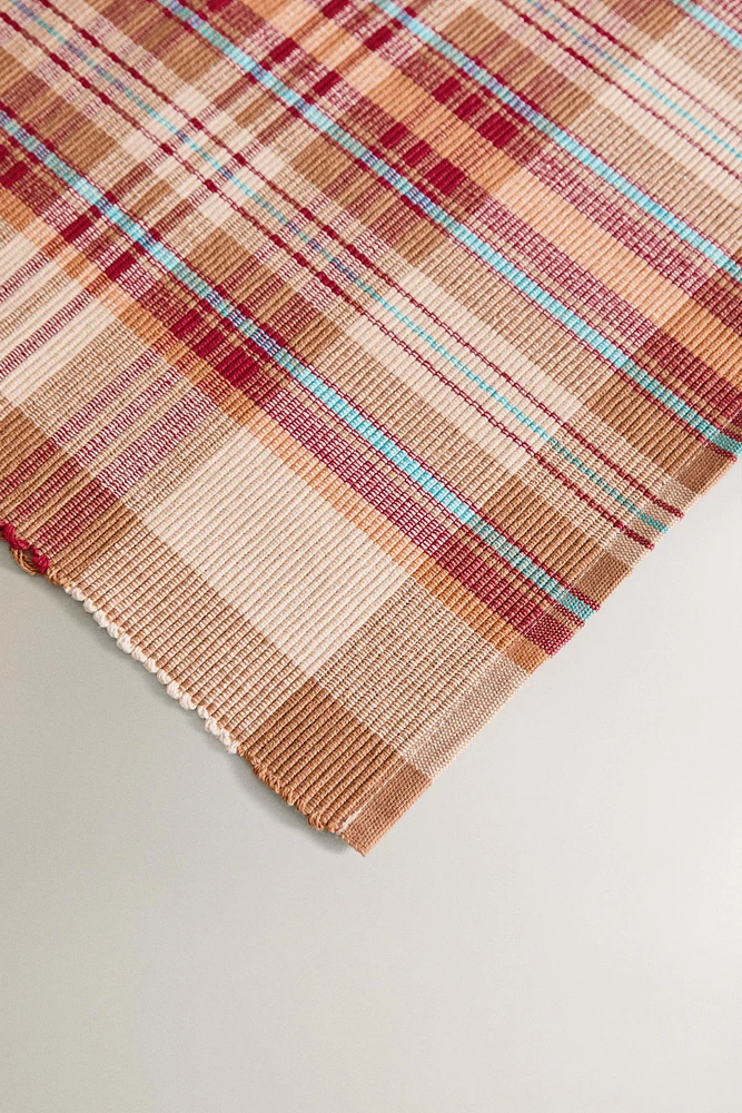 SET OF CHECK COTTON PLACEMATS (SET 2)