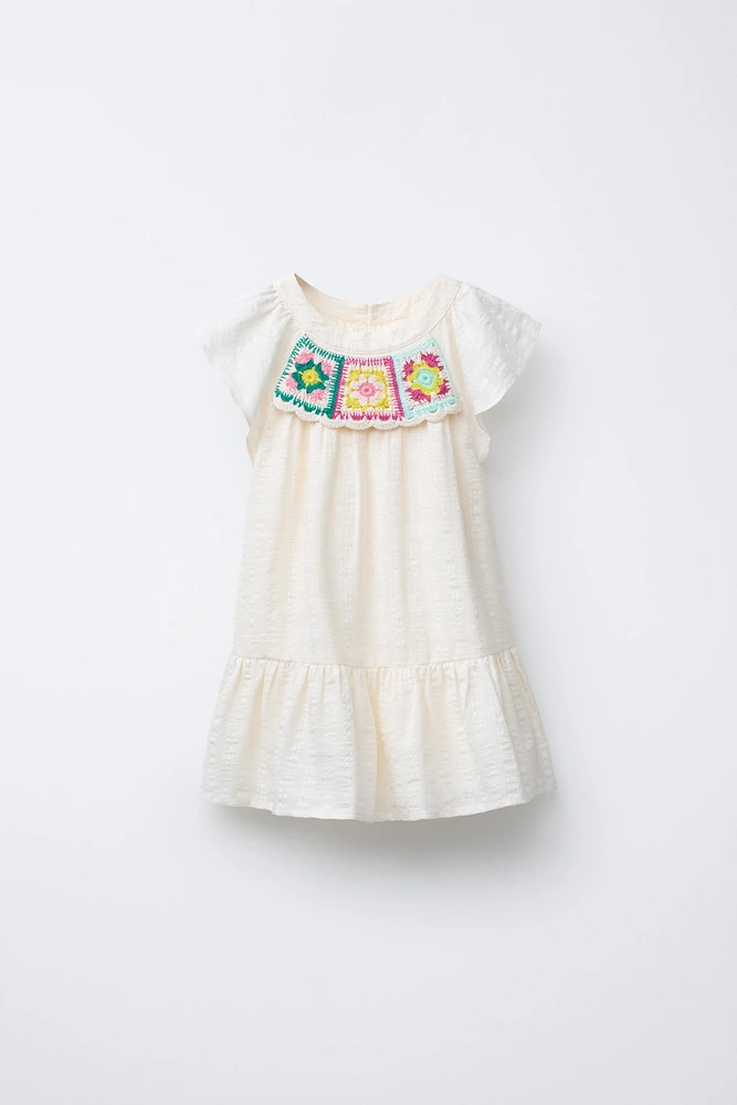 CROCHET CHEST DETAIL DRESS