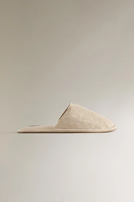 LINEN SLIPPERS