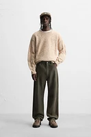 HEATHERED RIPPED EFFECT SWEATER
