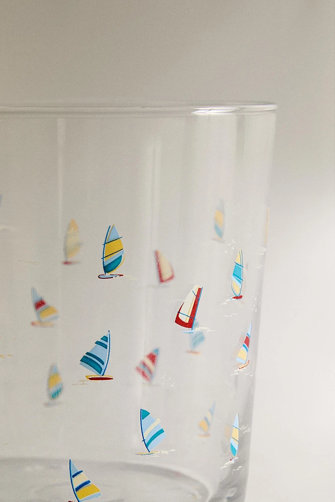 VERRE EN VERRE RECYCLABLE MOTIF
