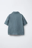 FLOWY LINEN BLEND SHIRT