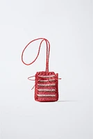 MINI RAFFIA EFFECT CROSSBODY BAG