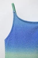 6-14 ANS/ MAILLOT DE BAIN UNE PIÈCE BRILLANT