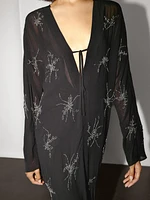 Robe midi fluide avec broderies