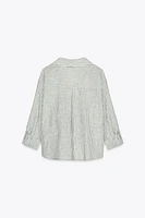KNOTTED LINEN BLEND SHIRT