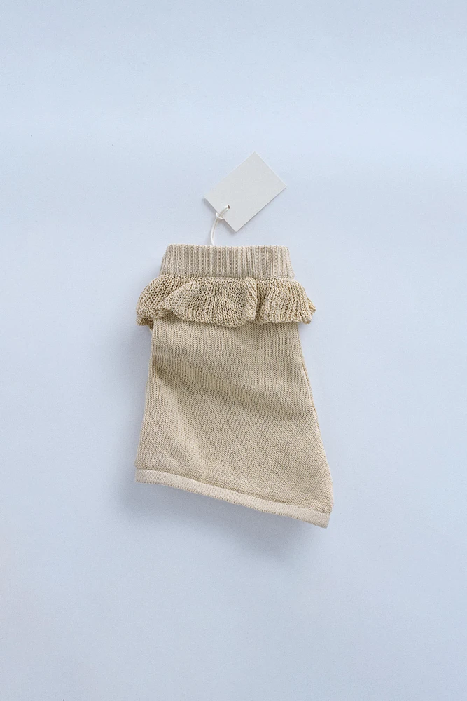 ZARA TIMELESS - BERMUDA EN MAILLE À VOLANT