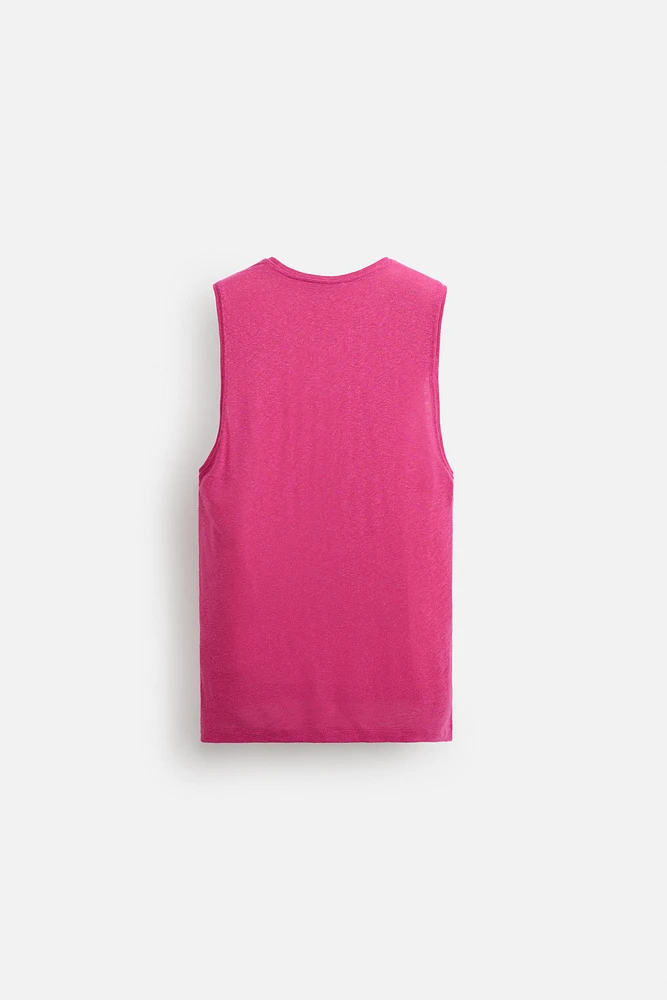 VISCOSE LINEN TANK TOP