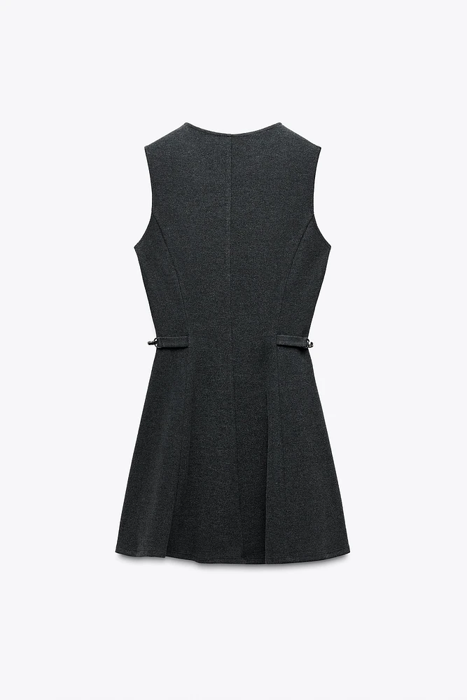 SOFT BUCKLE MINI DRESS