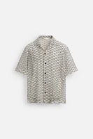 OPEN-WEAVE TEXTURED SHIRT