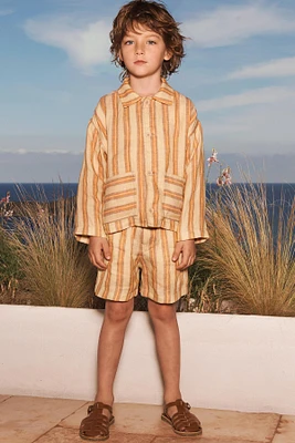 CHEMISE À RAYURES 100 % LIN ÉDITION LIMITÉE