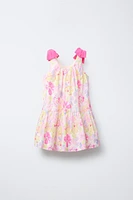 TIED FLORAL DRESS