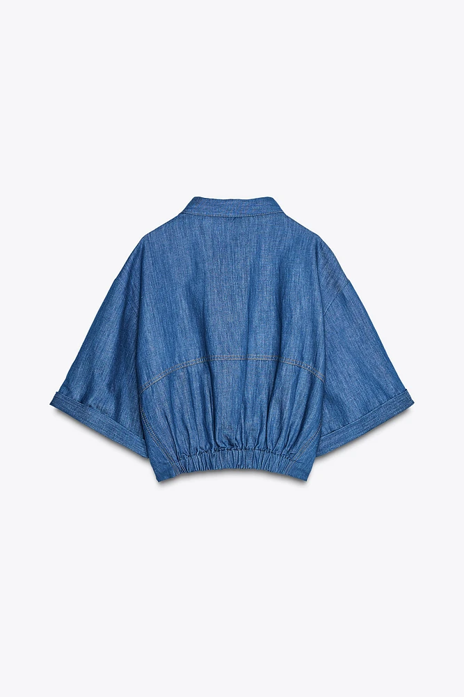 SHORT-SLEEVE LINEN JACKET