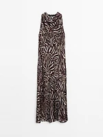 Robe midi fluide imprimée