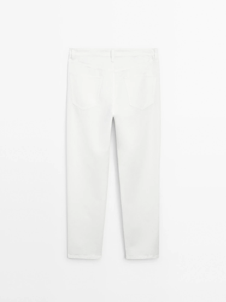 Pantalon tapered coton