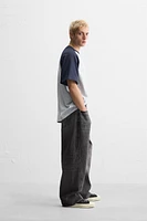 CONTRASTING SLEEVE T-SHIRT