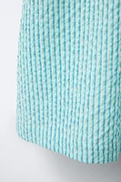 TEXTURED STRIPED DRESS