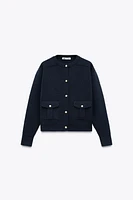 KNIT CARDIGAN WITH GOLDEN BUTTONS