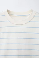 LOT DE DEUX T-SHIRTS UNIS ET À RAYURES