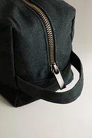 PLAIN COTTON BEACH TOILETRY BAG WITH HANDLE