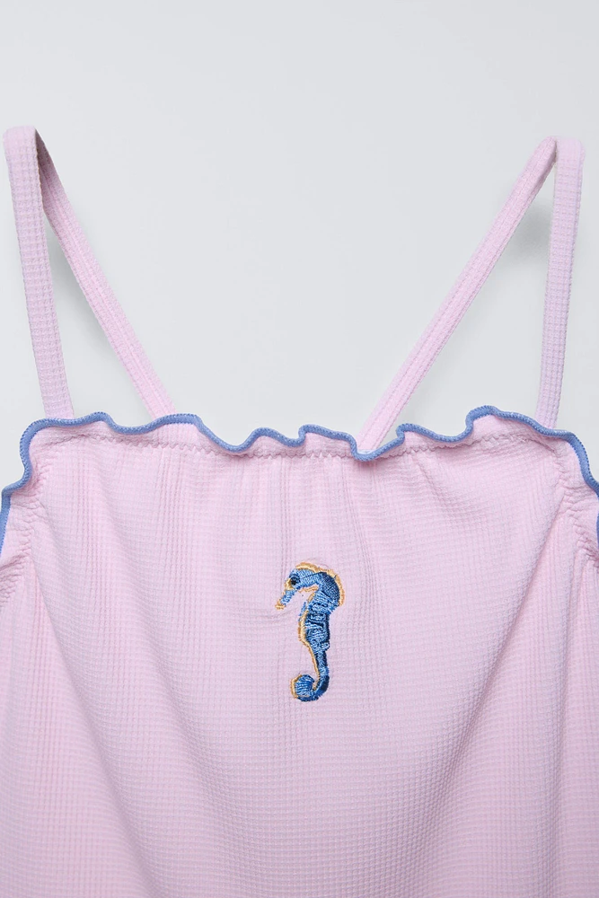 6-14 YEARS / SEAHORSE SWIMSUIT