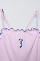 6-14 YEARS / SEAHORSE SWIMSUIT