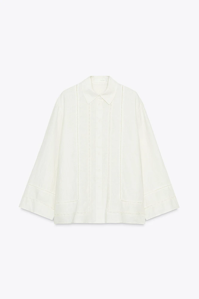 CHEMISE LIN 100 % ENTRE-DEUX ZW COLLECTION