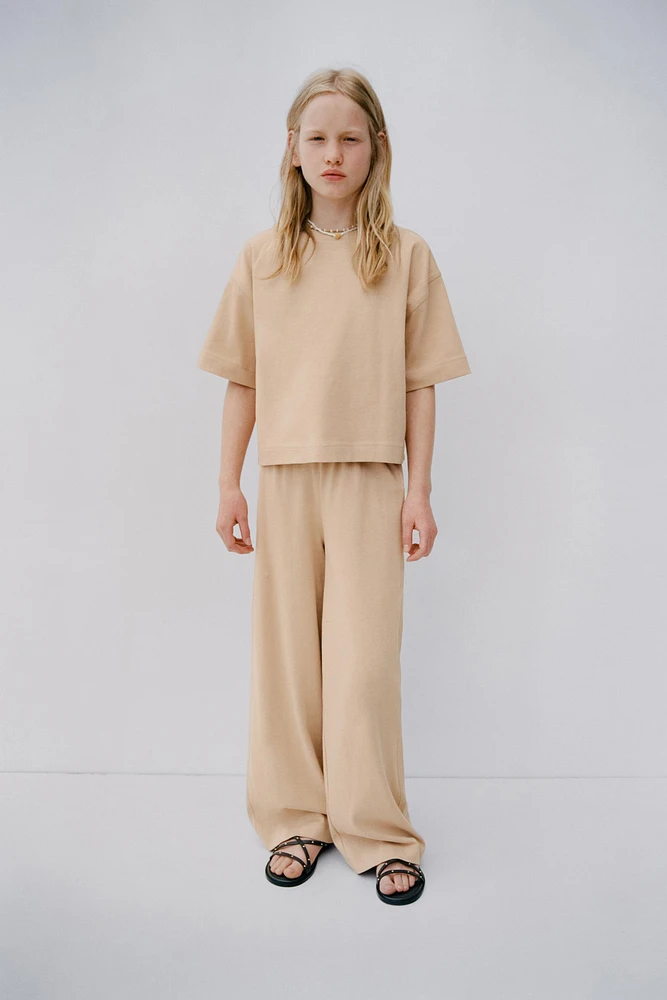 PANTALON WIDE LEG HEAVY WEIGHT LISSE