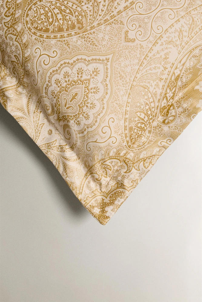 PAISLEY PRINT SATEEN PILLOWCASE