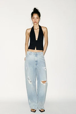 STRETCH HALTER TOP