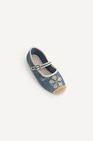 EMBROIDERED BALLET FLATS
