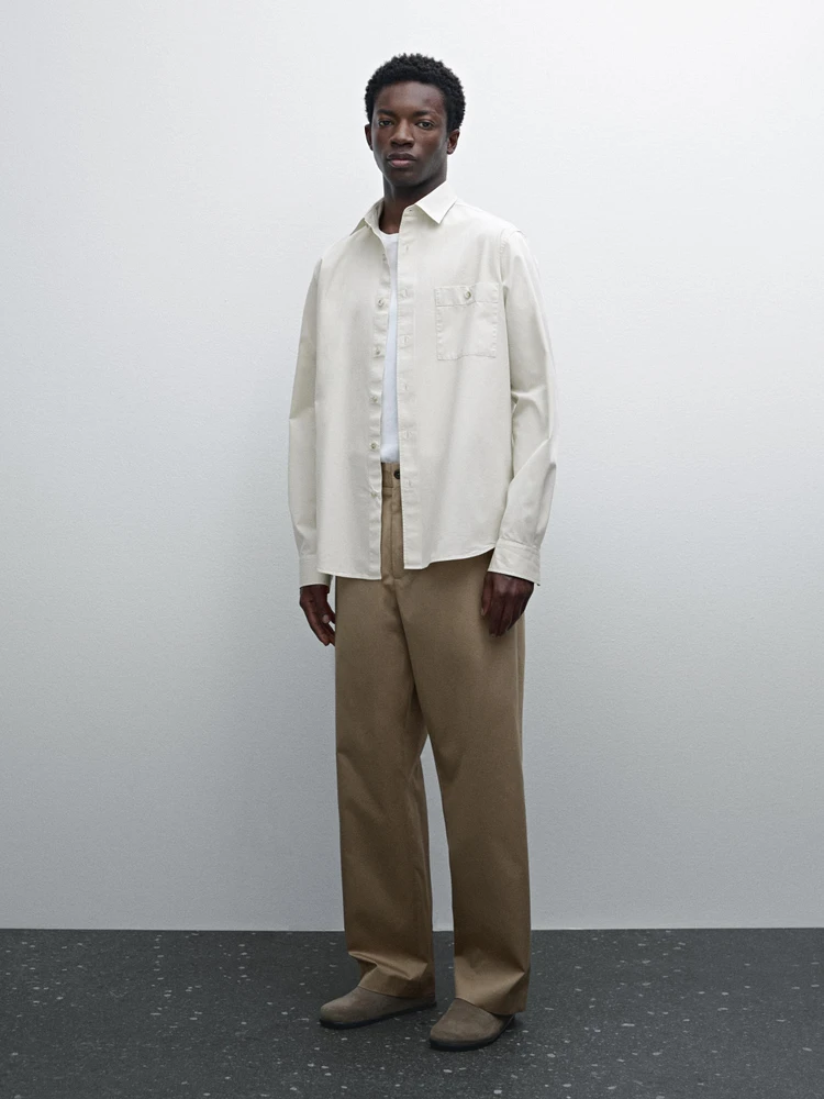 100% cotton regular fit twill shirt