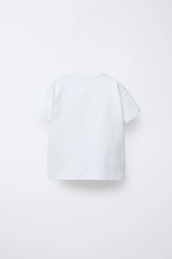 POPLIN BOW APPLIQUÉ T-SHIRT