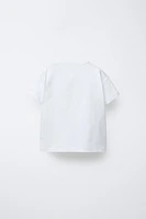 POPLIN BOW APPLIQUÉ T-SHIRT
