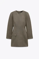 ZW COLLECTION WOOL SHOULDER PAD DRESS