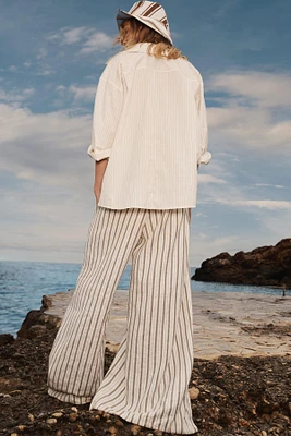 LIMITED EDITION STRIPED LINEN PANTS