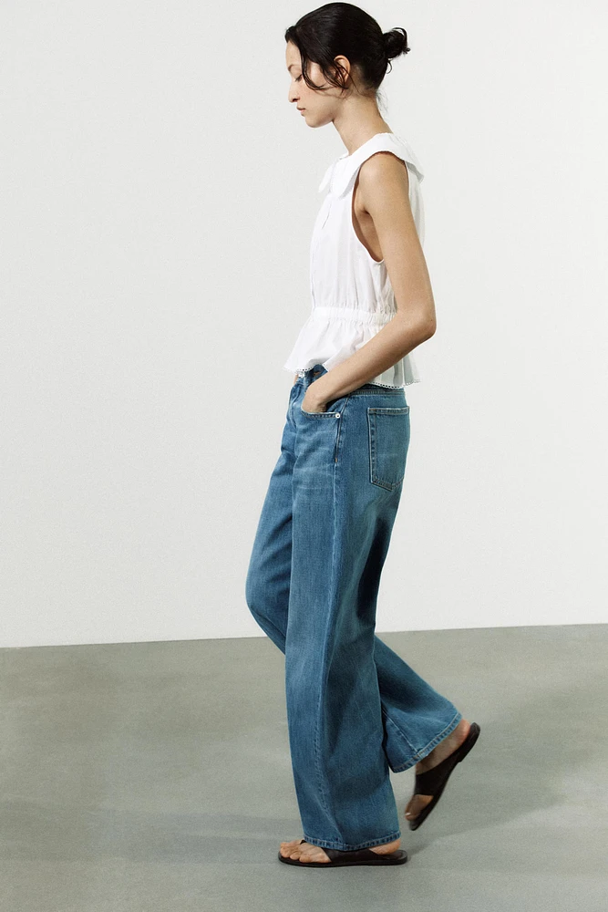 PETER PAN COLLAR POPLIN TOP