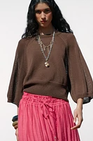 WIDE SLEEVE KNIT SWEATER