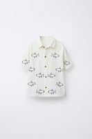FISH EMBROIDERED SHIRT