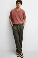 100% LINEN KNIT T-SHIRT