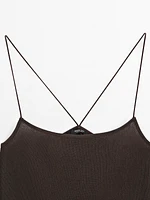 Textured strappy top