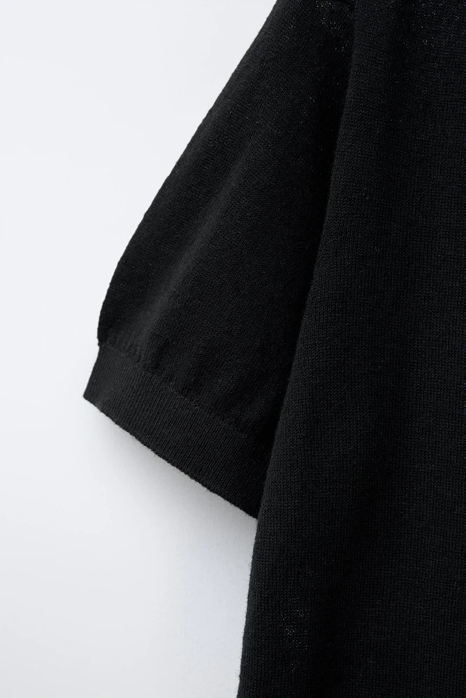 LINEN COTTON POLO SHIRT