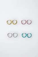 PACK OF FOUR HOOP EARRINGS