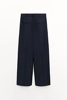 WOOL BLEND PLEATED PANTS ZW COLLECTION