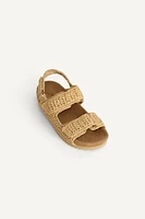 RAFFIA EFFECT SANDALS