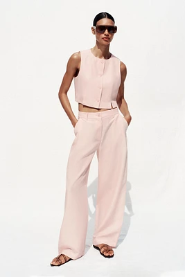 VENTED CROPPED VEST