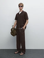 Chemise manches courtes lin
