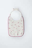 TEXTURED HEART BIB