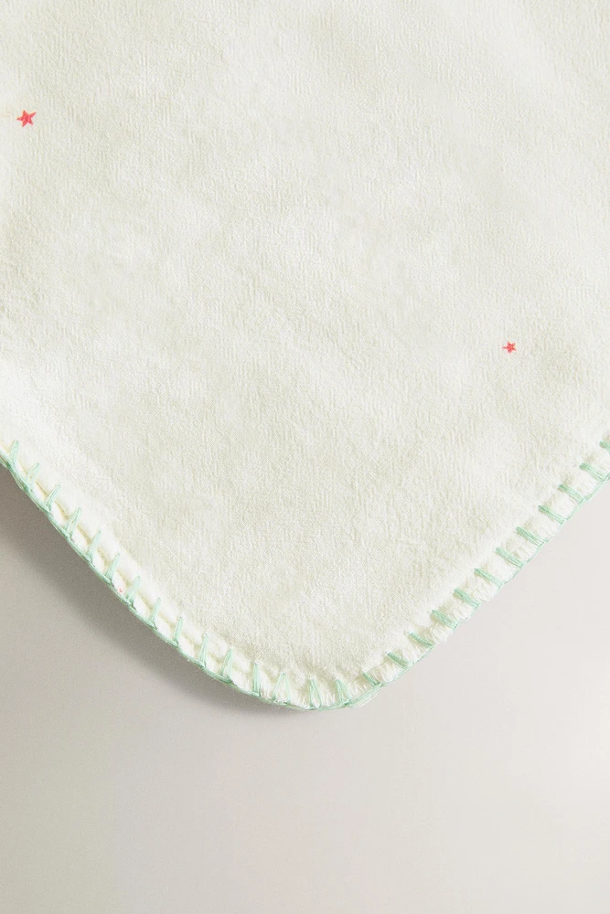 PLAID ENFANT COTON APPLIQUE ESPACE